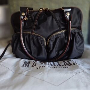 MZ Wallace Black and Brown Shoulder Bag